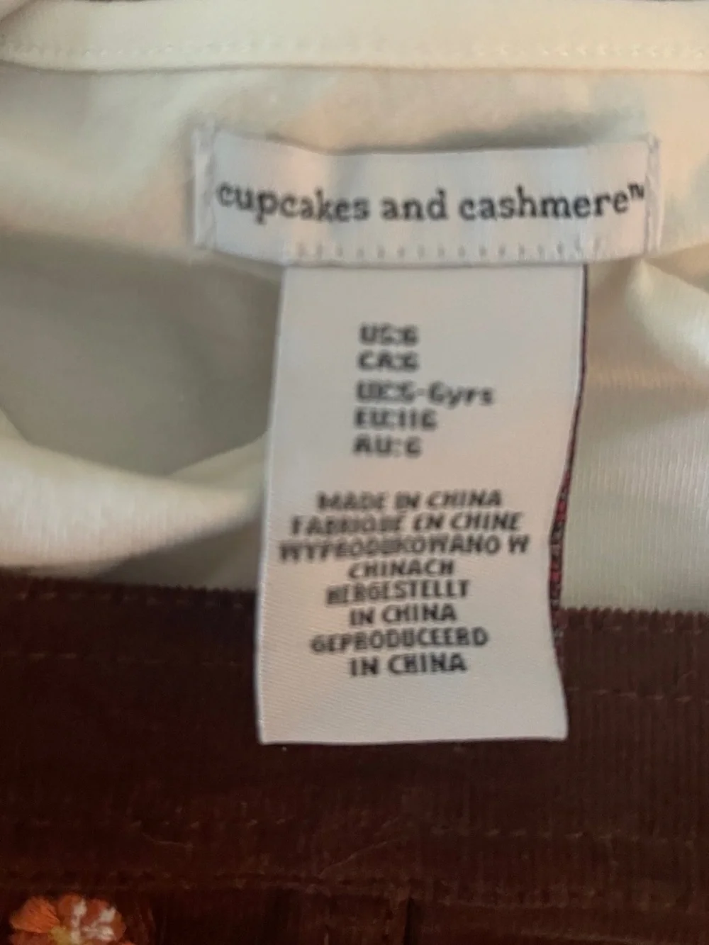 Cupcakes‎ and Cashmere Corduroy Jumper and Top Set Outfit  NEW